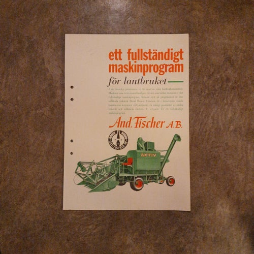 And. Fischer AB Maskinprogram Lantbruk