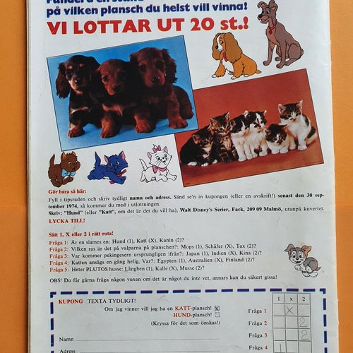 Walt Disneys serier nr 9 från 1974 - Ett sju-sjungande sjöäventyr