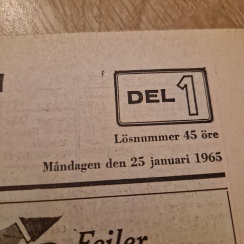 Tidning från 1965