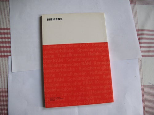 Siemens Databok Datenbuch 1975/1976 Speicherelemente Vintage Retro