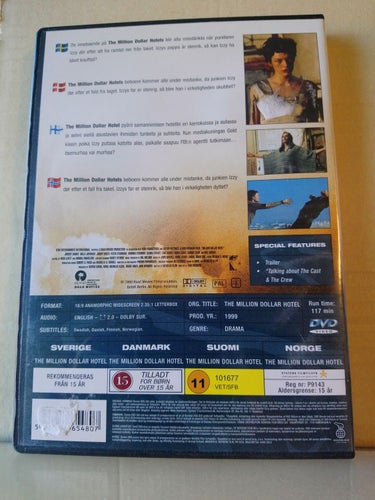 The million dollar hotel, Dvd