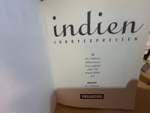 Indien Curryexpressen av Per J Andersson, bok, Very Fine plus
