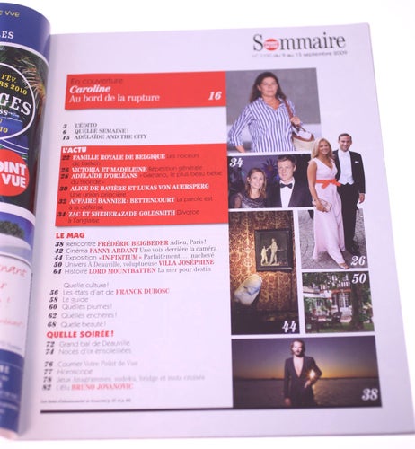 Point De Vue magazine-September 9th 2009-NEW-French edition-Princess Caroline