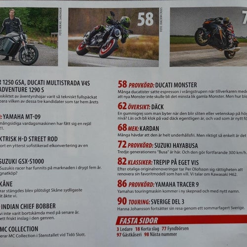 Allt om MC nr 3 2021: Indian Chief Bobber, Ducati Monster, Suzuki Hayabusa