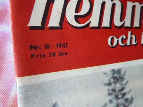 HEMMET OCH FAMILJEN, NR 10-1947, TIDNING