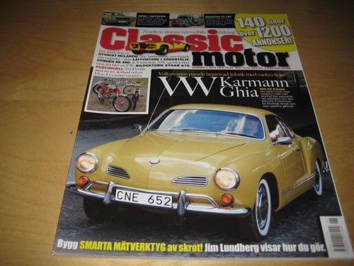 CLASSIC MOTOR NR 6 2013. VW KARMANN GHIA , DATSUN 200 L , M.FL.