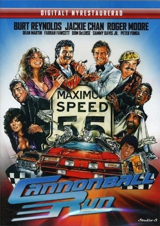 Cannonball Run (1981) Hal Needham med Burt Reynolds, Roger Moore, Jackie Chan.