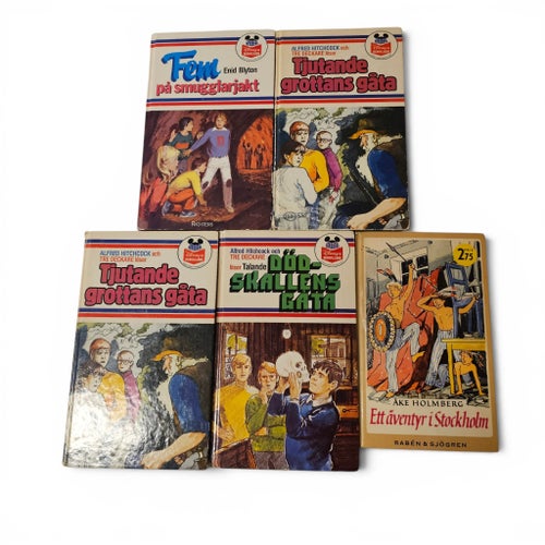 Enid Blyton + Alfred Hitchcock – klassiska ungdomsböcker (5 st)