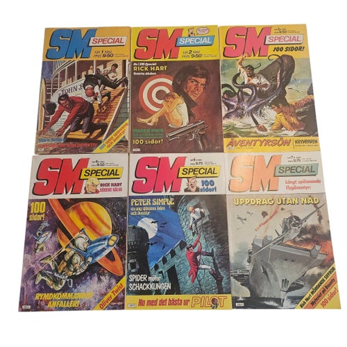 SM/Seriemagasinet Special – 11 st serietidningar (1984–1985)