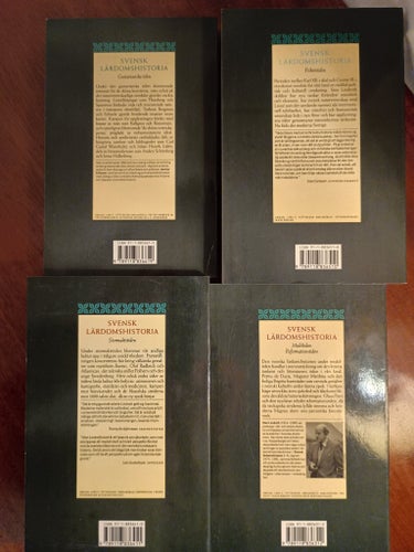 Svensk lärdomshistoria av Sten Lindroth, 1989