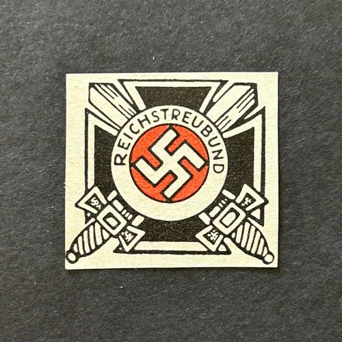 Nazi Tyskland - sällsynt vignette/brevsigill Reichstreubund veteranorganisation