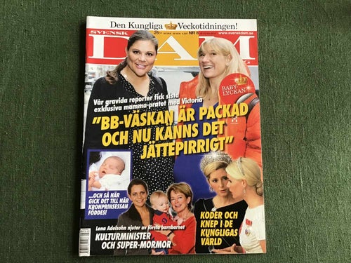SVENSK DAMTIDNING NR 8 2012 VICTORIA,SILVIA,HUNNEBERGA,MICHAEL NYQVIST,ADELSOHN