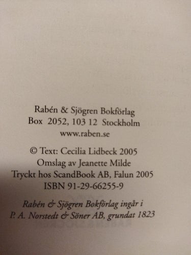 Karolins löfte av Cecilia Lidbeck. bok. Very Good plus . BM
