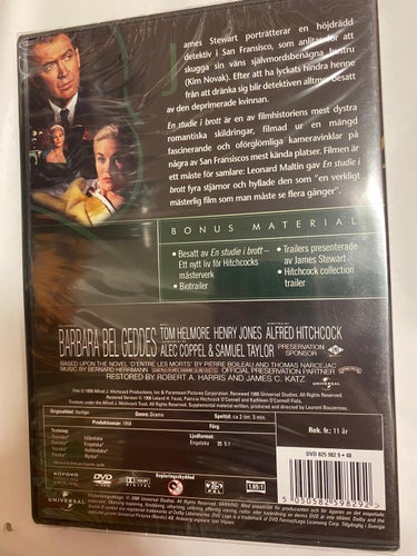 DVD En Studie I Brott Alfred Hitchcooks INPLASTAD