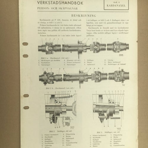 VOLVO Verkstadshandbok Amazon Kardanaxel