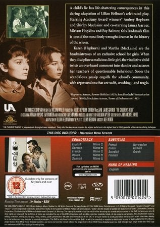 Children's Hour (1961) William Wyler med Audrey Hepburn och Shirley MacLaine.