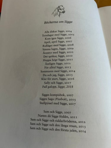 Full galopp, Sigge av Lin Hallberg, Margareta Nordqvist, bok, Very Fine plus