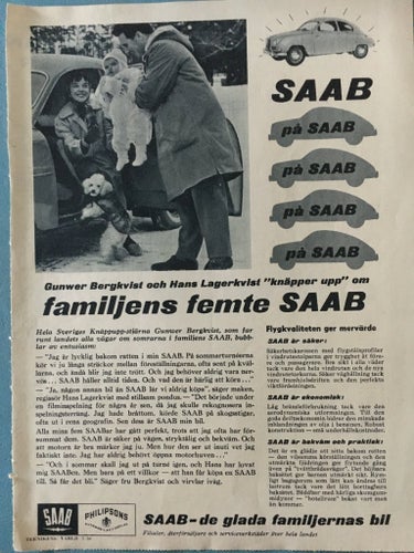 SAAB 1958 Annons