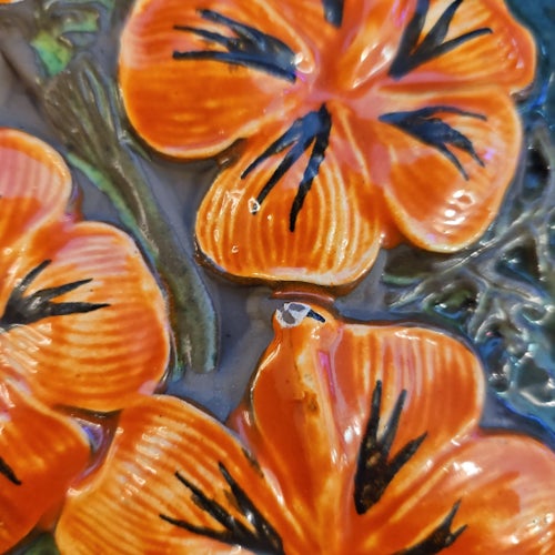 JIE Gantofta väggtavla nr 858, Blommotiv