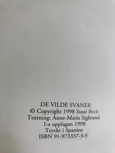 DE VILDA SVANARNA Sussi Bech 1998