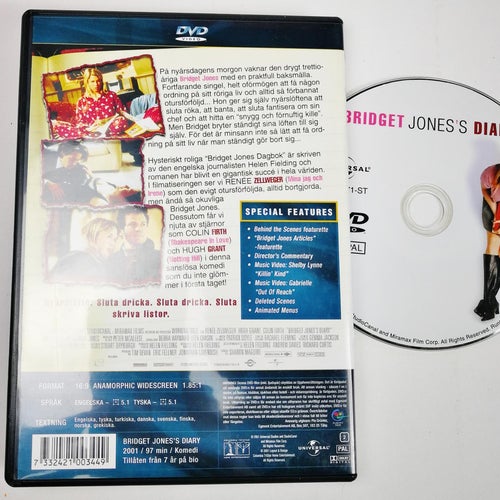 DVD Bridget Jones dagbok (Renée Zellweger Hugh Grant Colin Firth Richard Curtis)