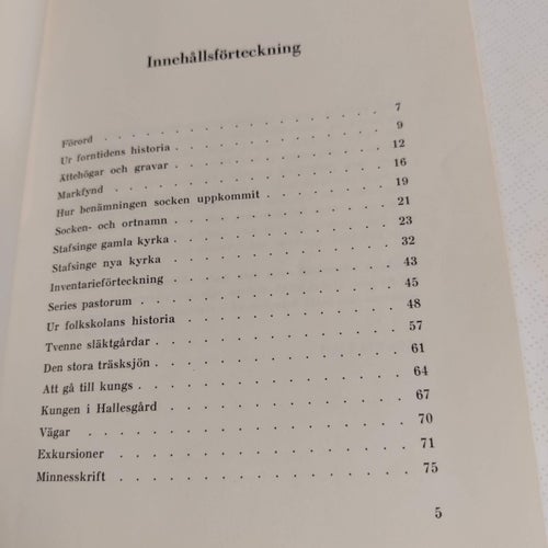 Ur Stafsinge sockens historia (hft) 1955 Halland Falkenberg