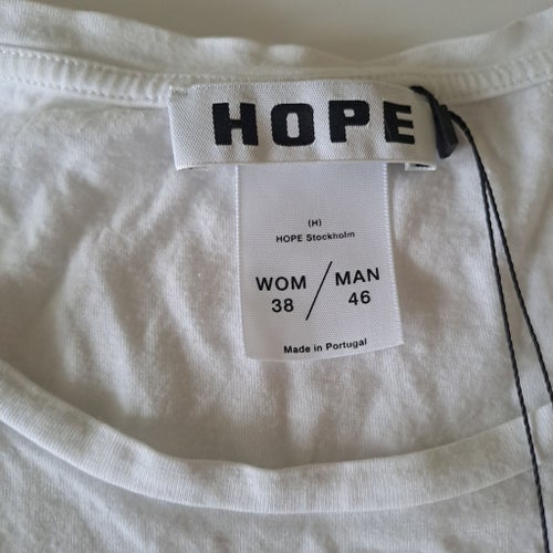 Hope One Tee vit t-shirt, storlek 38