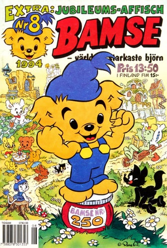 Bamse – världens starkaste björn Serietidning 1994 nr 8 (Oläst arkivex)