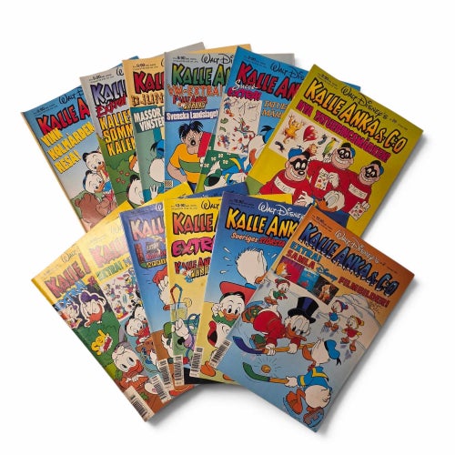 Kalle Anka & Co Serietidningar - 12 st 1990-1991