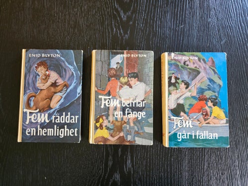 3 fem-böcker - 50-tal av Enid Blyton