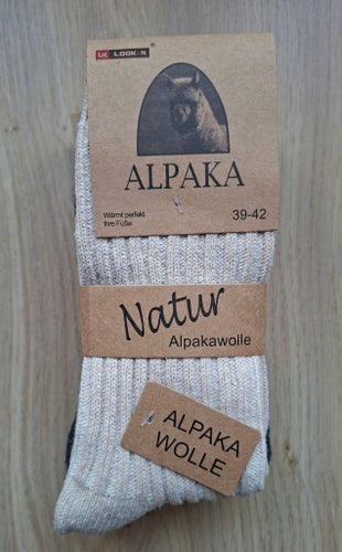 3 par tunna alpaca ullstrumpor Storlek 39-42 (Ribbel)