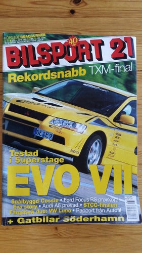 Bilsport nr 21 2002: Ford Sierra Cosworth, Plymouth Road Runner 1968-75, Audi A8