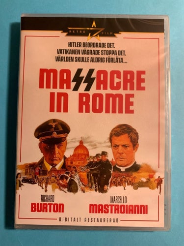 DEN STORA MASSAKERN - Massacre In Rome (1973) NY inplastad DVD Svensk text,