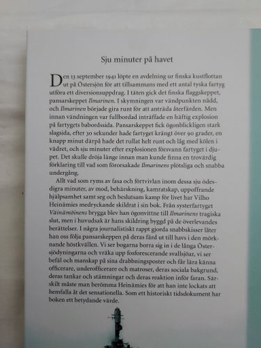 Sju minuter på havet: Pansarbåten ILMARINENS undergång.