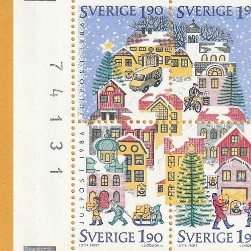 H 372 JULPOST 1986 MED K.NUMMER 74131 SE BILD