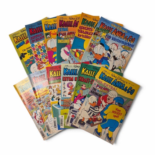 Kalle Anka & Co Serietidningar - 12 st 1989-1990