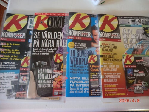 Datortidningar K-komputer 2001-2002 med oanvänd K-CD