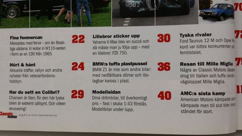 Classic Motor 7 2014: Puch Monza, Mercedes 190 1965, Yamaha FZX 750 1987, BMW Z1