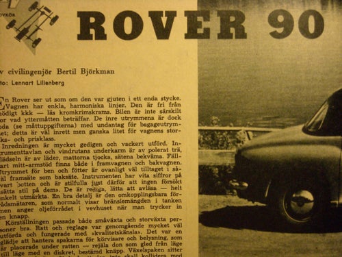Nytest från 1955 av Rover 90