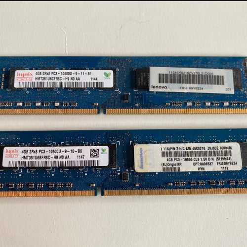 Hynix 4GB 2Rx8 PC3-10600U RAM-minne