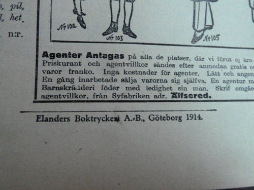 TIDSFÖRDRIF, 1914, FÖRGÄT MIG EJ, TIDNING