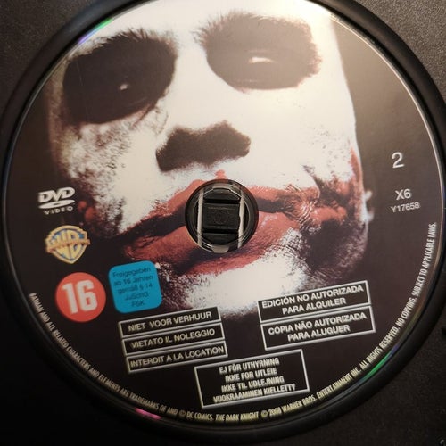 DVD Batman The Dark Knight 2 disc Heath Ledger Christian Bale TOPPSKICK