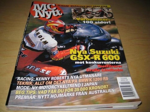 MC NYTT NR 4 1997 SUZUKI GSX-R 600 , BMW K1200 RS