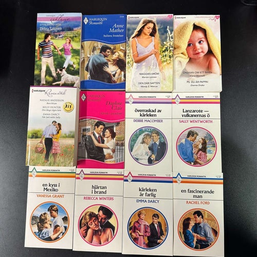 24 st. Blandade romaner - Harlequin & andra romaner - Bokpaket