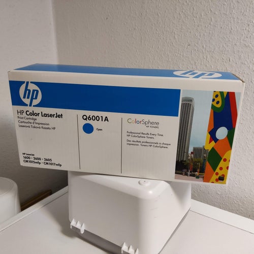 HP Color LaserJet 1600 2600 2605 Toner CYAN original obruten förpackning