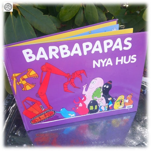 Fin Barbapapa bok titel Barbapapas nya hus Damm förlag 2004 Copyright Annette Ti