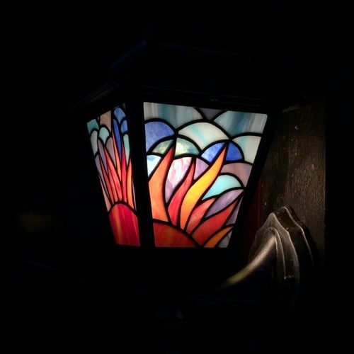 Stained Glass Outdoor Wall Light "Sunrise"