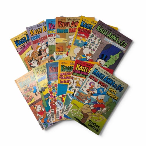 Kalle Anka & Co Serietidningar - 12 st 1989-1990