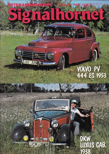 Signalhornet 1983-3 Volvo Pv 444 1953.DKW Luxus.Imperial.H-D