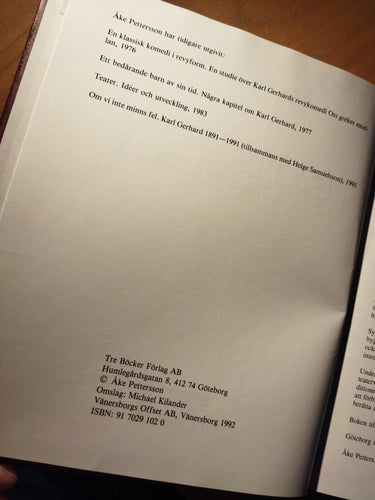 Teaterliv i Göteborg av Åke Pettersson. Fine, BM